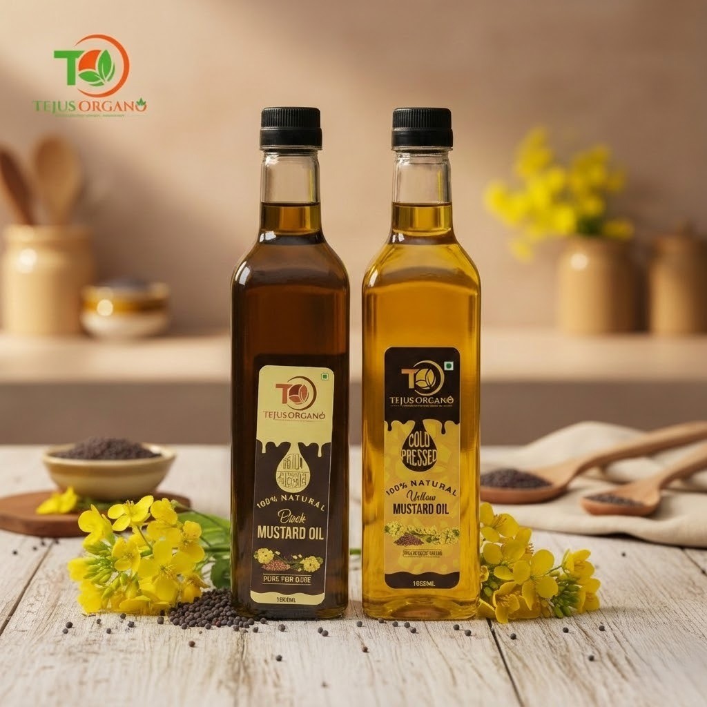 Cold Pressed Oils in Gurugram: Health Benefits of Yellow & Black Mustard Wood Pressed Oils